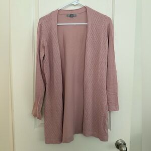 Pink long length cardigan